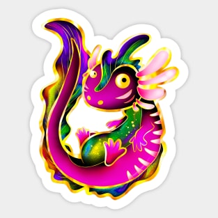 Galaxy axolotl Sticker